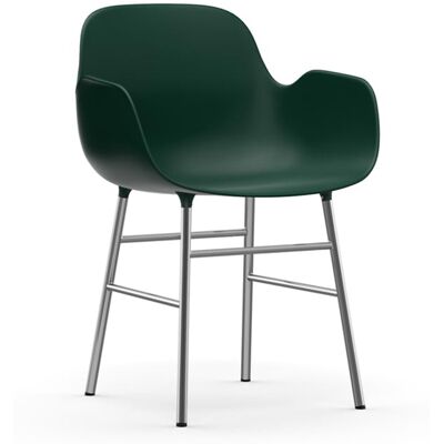 Normann Copenhagen Armlehnstuhl (grün, chrom, Metall, Kunststoff) grün chrom Metall Kunststoff Normann Copenhagen Armlehnstuhl (grün, chrom, Metall, Kunststoff) grün chrom Metall Kunststoff