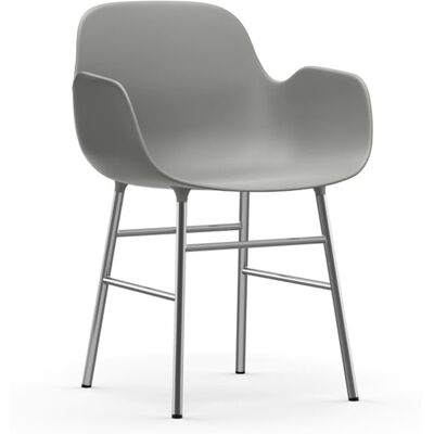 Normann Copenhagen Armlehnstuhl (grau, chrom, Metall, Kunststoff) grau chrom Metall Kunststoff Normann Copenhagen Armlehnstuhl (grau, chrom, Metall, Kunststoff) grau chrom Metall Kunststoff