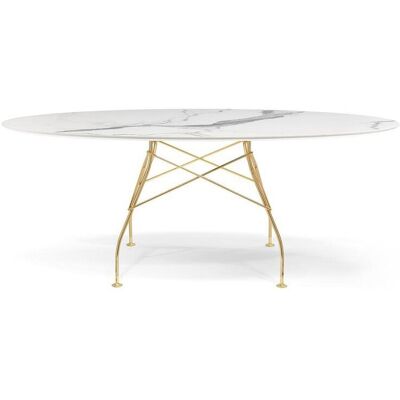 Kartell Glossy Marble Esstisch (gold lackiert / Marmoroptik weiß) gold lackiert / Marmoroptik weiß Kartell Glossy Marble Esstisch (gold lackiert / Marmoroptik weiß) gold lackiert / Marmoroptik weiß