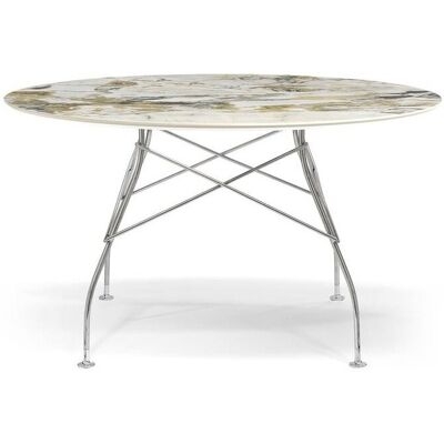 Kartell Glossy Marble Tisch rund groß (chrom / Marmoroptik Symphony) chrom / Marmoroptik Symphony Kartell Glossy Marble Tisch rund groß (chrom / Marmoroptik Symphony) chrom / Marmoroptik Symphony