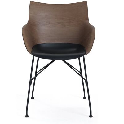 Kartell Q/ Wood Armlehnstuhl (schwarz lackiert, Eschenlamellen dunkel / schwarz,... schwarz lackiert Eschenlamellen dunkel / schwarz H 43,5cm Kartell Q/ Wood Armlehnstuhl (schwarz lackiert, Eschenlamellen dunkel / schwarz,... schwarz lackiert Eschenlamellen dunkel / schwarz H 43,5cm