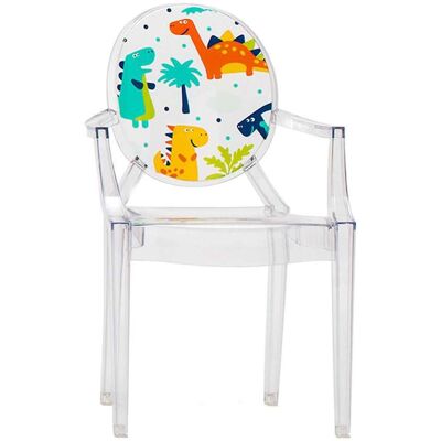Kartell Lou Lou Ghost Kinderstuhl Special Edition (glasklar transparent / Dekor ... glasklar transparent / Dekor Dinosaurier Kartell Lou Lou Ghost Kinderstuhl Special Edition (glasklar transparent / Dekor ... glasklar transparent / Dekor Dinosaurier