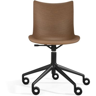 Kartell P/ Wood Bürostuhl (schwarz lackiert, Eichenfurnier dunkel) schwarz lackiert Eichenfurnier dunkel Kartell P/ Wood Bürostuhl (schwarz lackiert, Eichenfurnier dunkel) schwarz lackiert Eichenfurnier dunkel