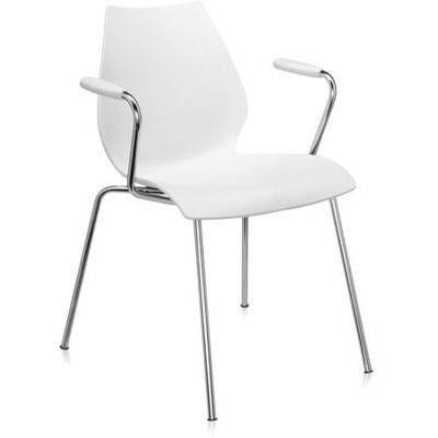 Kartell Maui Stuhl mit Armlehne (zinkweiß) zinkweiß Kartell Maui Stuhl mit Armlehne (zinkweiß) zinkweiß