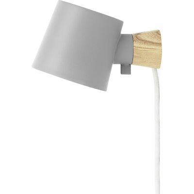 Normann Copenhagen Rise Wandleuchte - Stahl/ Holz, Grau Normann Copenhagen Rise Wandleuchte - Stahl/ Holz, Grau