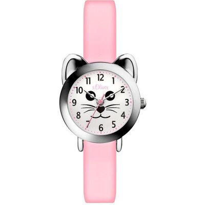 s.Oliver Kinderuhr mit süßem Katzengehäuse s.Oliver Kinderuhr mit süßem Katzengehäuse