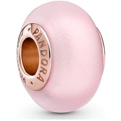 Pandora Charm Moments Mattes rosafarbenes Murano-Glas Pandora Charm Moments Mattes rosafarbenes Murano-Glas