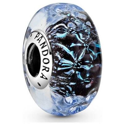 Pandora Charm Moments Welliges dunkelblaues Ozean Murano-Glas Pandora Charm Moments Welliges dunkelblaues Ozean Murano-Glas