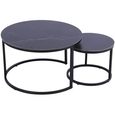Möbelix , Schwarz , Metall, Keramik , rund , 75x45x75 cm , Möbelix , Schwarz , Metall, Keramik , rund , 75x45x75 cm ,