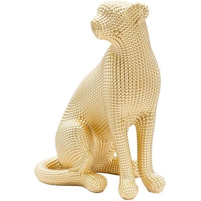 MAURO FERRETTI SRL - Leoparden Skulptur in Resin - Gold / Sitzt MAURO FERRETTI SRL - Leoparden Skulptur in Resin - Gold / Sitzt