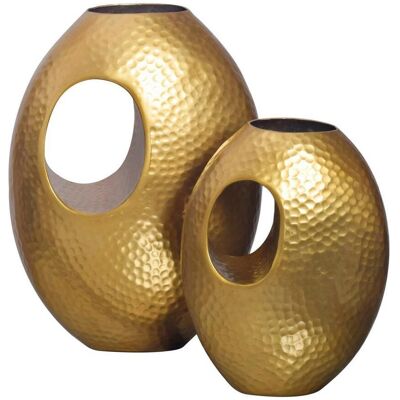 Livetastic , Goldfarben , Metall , rund , 29 cm , handgemacht, zum Stellen , Dekoration, Blumen & Blumentöpfe, Vasen Livetastic , Goldfarben , Metall , rund , 29 cm , handgemacht, zum Stellen , Dekoration, Blumen & Blumentöpfe, Vasen