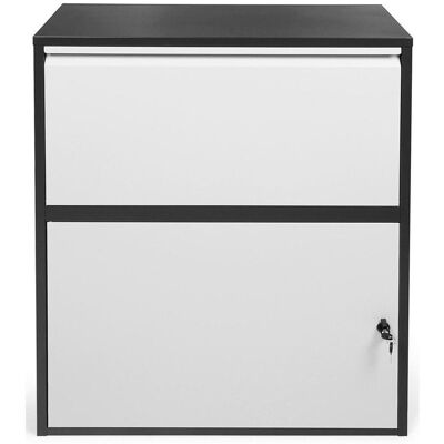 Möbelix , Grau, Schwarz , Metall , 82x103x38 cm , 2 Schlüssel, Einwurföffnung mit Klappe , Möbelix , Grau, Schwarz , Metall , 82x103x38 cm , 2 Schlüssel, Einwurföffnung mit Klappe ,
