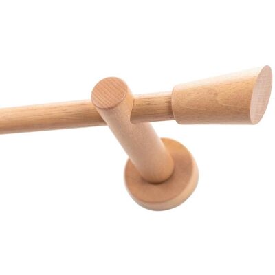 GARESA MOLIS Gardinenstange - 160cm, 20mm, Holz & Metall GARESA MOLIS Gardinenstange - 160cm, 20mm, Holz & Metall