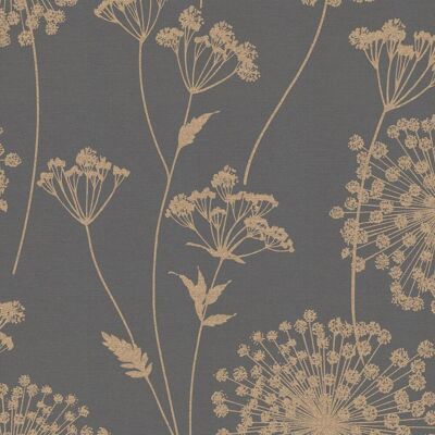 WOW FSC Grau Blumen Vliestapete - 10m WOW FSC Grau Blumen Vliestapete - 10m