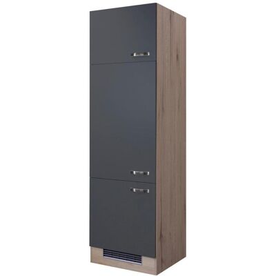 Möbelix , Eiche San Remo, Dunkelgrau , Holzwerkstoff , 3 Fächer , 60x200x57 cm , Made in Germany , individuell planbar , Möbelix , Eiche San Remo, Dunkelgrau , Holzwerkstoff , 3 Fächer , 60x200x57 cm , Made in Germany , individuell planbar ,
