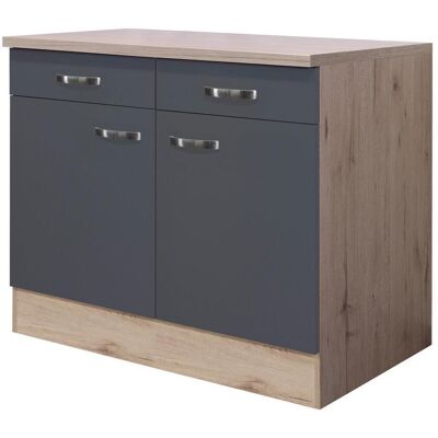 Möbelix , Dunkelgrau, Eiche San Remo , Holzwerkstoff , 1 Fächer , 2 Schublade(n) Schubladen , einzeln stellbar , 100x85x60 cm , Made in Germany , individuell planbar , Möbelix , Dunkelgrau, Eiche San Remo , Holzwerkstoff , 1 Fächer , 2 Schublade(n) Schubladen , einzeln stellbar , 100x85x60 cm , Made in Germany , individuell planbar ,