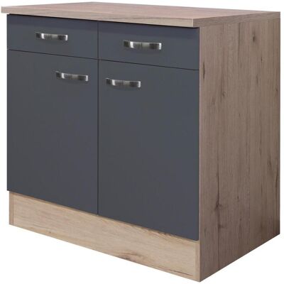 Möbelix , Dunkelgrau, Eiche San Remo , Holzwerkstoff , 1 Fächer , 2 Schublade(n) Schubladen , einzeln stellbar , 80x85x60 cm , Made in Germany , individuell planbar , Möbelix , Dunkelgrau, Eiche San Remo , Holzwerkstoff , 1 Fächer , 2 Schublade(n) Schubladen , einzeln stellbar , 80x85x60 cm , Made in Germany , individuell planbar ,