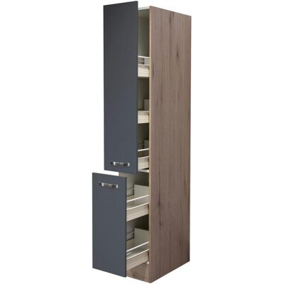 Möbelix , Eiche San Remo, Dunkelgrau , Holzwerkstoff , einzeln stellbar , 30x200x57 cm , Made in Germany , individuell planbar , Möbelix , Eiche San Remo, Dunkelgrau , Holzwerkstoff , einzeln stellbar , 30x200x57 cm , Made in Germany , individuell planbar ,