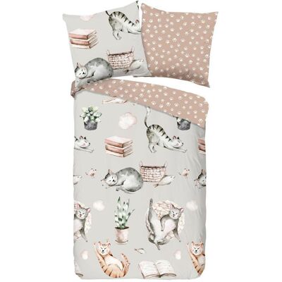Möbelix , Grau, Beige , Textil , Katze , 135x200 cm , atmungsaktiv , Möbelix , Grau, Beige , Textil , Katze , 135x200 cm , atmungsaktiv ,