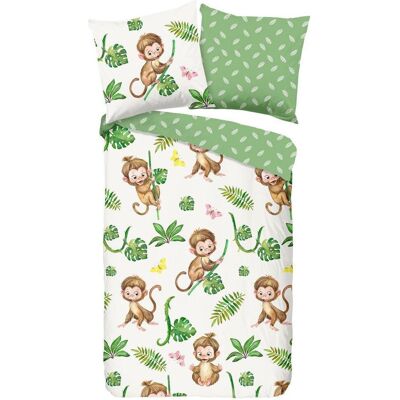 Möbelix , Grün, Ecru , Textil , Affe , 135x200 cm , atmungsaktiv , Möbelix , Grün, Ecru , Textil , Affe , 135x200 cm , atmungsaktiv ,