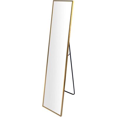 Möbelix , Goldfarben , Metall, Glas , rechteckig , 30x150x2.5 cm , Kleinmöbel, Spiegel, Standspiegel Möbelix , Goldfarben , Metall, Glas , rechteckig , 30x150x2.5 cm , Kleinmöbel, Spiegel, Standspiegel