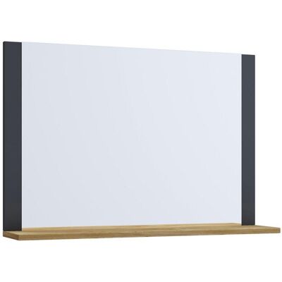 Mid.you , Anthrazit, Eichefarben , Holzwerkstoff , rechteckig , 80 cm , Kleinmöbel, Spiegel, Wandspiegel Mid.you , Anthrazit, Eichefarben , Holzwerkstoff , rechteckig , 80 cm , Kleinmöbel, Spiegel, Wandspiegel
