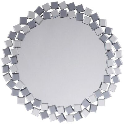 Kayoom , Silberfarben, Grau , Holzwerkstoff, Glas, Metall , rund , 80x80x1.6 cm , Kleinmöbel, Spiegel, Wandspiegel Kayoom , Silberfarben, Grau , Holzwerkstoff, Glas, Metall , rund , 80x80x1.6 cm , Kleinmöbel, Spiegel, Wandspiegel