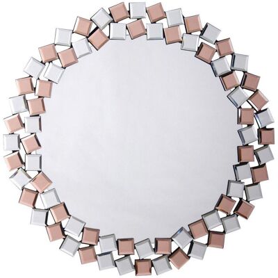 Kayoom , Silberfarben, Roségold , Metall, Glas, Holzwerkstoff , rund , 80x80x1.6 cm , Kleinmöbel, Spiegel, Wandspiegel Kayoom , Silberfarben, Roségold , Metall, Glas, Holzwerkstoff , rund , 80x80x1.6 cm , Kleinmöbel, Spiegel, Wandspiegel