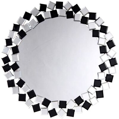 Kayoom , Schwarz, Silberfarben , Metall, Glas, Holzwerkstoff , rund , 80x80x1.6 cm , Kleinmöbel, Spiegel, Wandspiegel Kayoom , Schwarz, Silberfarben , Metall, Glas, Holzwerkstoff , rund , 80x80x1.6 cm , Kleinmöbel, Spiegel, Wandspiegel
