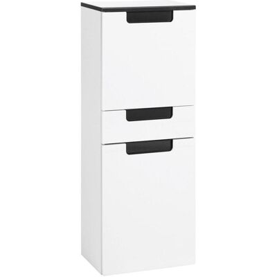 Held Möbel Siena Midischrank - Weiß-Grau Hochglanz - Badmöbel Held Möbel Siena Midischrank - Weiß-Grau Hochglanz - Badmöbel