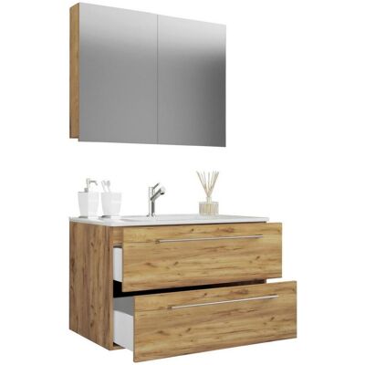 VCM Badezimmer-Set - Honig-Eiche - 80cm Badmöbel VCM Badezimmer-Set - Honig-Eiche - 80cm Badmöbel