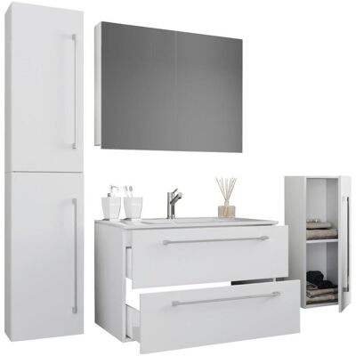 VCM Badinos Badezimmermöbel-Set - Weiß - 5 Stück VCM Badinos Badezimmermöbel-Set - Weiß - 5 Stück