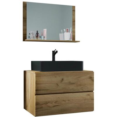 VCM 3-tlg. Waschplatz Waschtisch Badmöbel Set Waschbecken Lendas Bl Breite 80 cm M Schublade VCM 3-tlg. Waschplatz Waschtisch Badmöbel Set Waschbecken Lendas Bl Breite 80 cm M Schublade