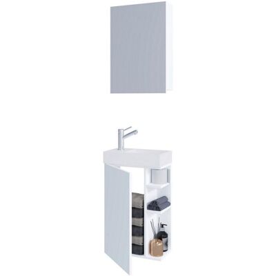 Mid.you , Weiß , Glas, Holzwerkstoff , 2 Fächer , 40 cm , Mid.you , Weiß , Glas, Holzwerkstoff , 2 Fächer , 40 cm ,