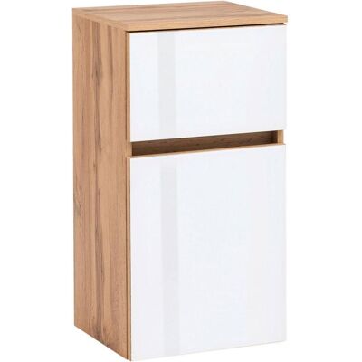 Held , Weiß, Eichefarben , Holzwerkstoff , 40x79x35 cm , Made in Germany , stehend, hängend , Held , Weiß, Eichefarben , Holzwerkstoff , 40x79x35 cm , Made in Germany , stehend, hängend ,