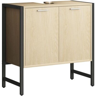 VCM Edino Waschbeckenunterschrank - 60cm, Honig-Eiche, 2 Türen VCM Edino Waschbeckenunterschrank - 60cm, Honig-Eiche, 2 Türen