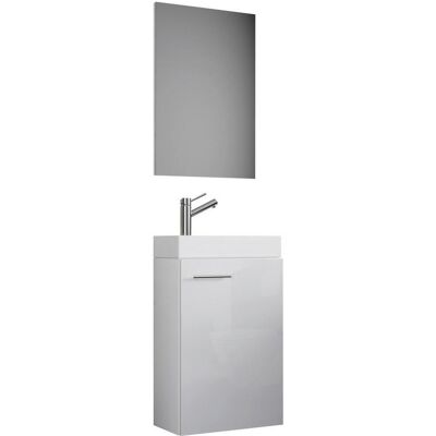 VCM Weißes Badezimmer-Set - Slito 3-teilig für Gäste-WC VCM Weißes Badezimmer-Set - Slito 3-teilig für Gäste-WC