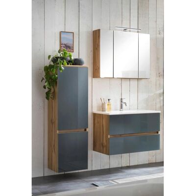 Held Möbel Helsinki Wotan Eiche / Grau Waschtisch-Set - Badezimmermöbel Held Möbel Helsinki Wotan Eiche / Grau Waschtisch-Set - Badezimmermöbel