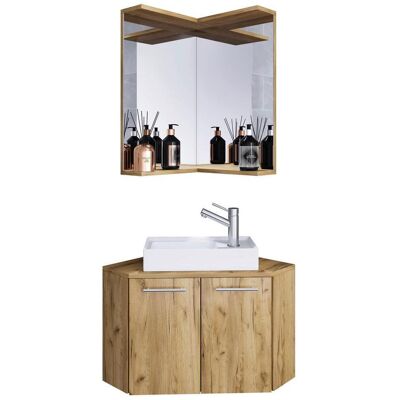 Mid.you , Honigeiche , Holzwerkstoff , 50 cm , hängend, Spiegel mit Ablage , Mid.you , Honigeiche , Holzwerkstoff , 50 cm , hängend, Spiegel mit Ablage ,