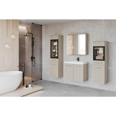P & B , Beige, Kaschmir , Glas, Holzwerkstoff , 7 Fächer , 120 cm , FSC , hängend , P & B , Beige, Kaschmir , Glas, Holzwerkstoff , 7 Fächer , 120 cm , FSC , hängend ,