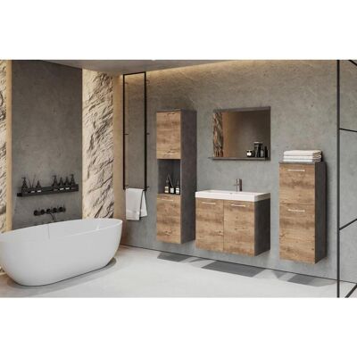 P & B , Anthrazit, Kastanieneichefarben , Holzwerkstoff , 6 Fächer , 0 Schublade(n) Schubladen , 120 cm , FSC , hängend , P & B , Anthrazit, Kastanieneichefarben , Holzwerkstoff , 6 Fächer , 0 Schublade(n) Schubladen , 120 cm , FSC , hängend ,