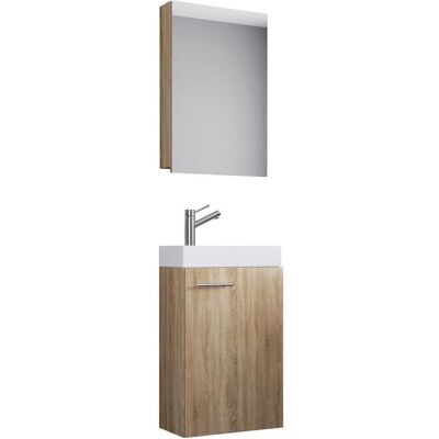 VCM Sonoma Eiche Badezimmermöbel-Set - Slito 3-teilig VCM Sonoma Eiche Badezimmermöbel-Set - Slito 3-teilig