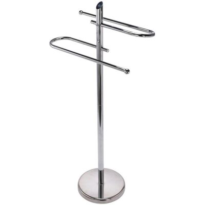 Homezone , Chromfarben , Metall , gebogen , 22x85x22 cm , Montage ohne Bohren , Homezone , Chromfarben , Metall , gebogen , 22x85x22 cm , Montage ohne Bohren ,