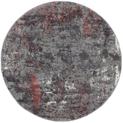 Möbelix , Grau, Hellrot , Textil , Abstraktes , rund , in verschiedenen Größen erhältlich , Möbelix , Grau, Hellrot , Textil , Abstraktes , rund , in verschiedenen Größen erhältlich ,
