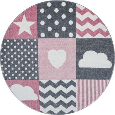 Ayyildiz , Grau, Weiß, Pink , Textil , Herz , rund , Oeko-Tex® Standard 100 , für Fußbodenheizung geeignet, schmutzabweisend, für Hausstauballergiker geeignet, lichtunempfindlich, antistatisch, pflegeleicht, strapazierfähig, leicht zusammenrollbar , Teppi Ayyildiz , Grau, Weiß, Pink , Textil , Herz , rund , Oeko-Tex® Standard 100 , für Fußbodenheizung geeignet, schmutzabweisend, für Hausstauballergiker geeignet, lichtunempfindlich, antistatisch, pflegeleicht, strapazierfähig, leicht zusammenrollbar , Teppi