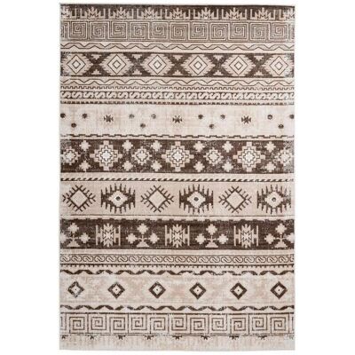 Kayoom Ariya Taupe Vintage-Teppich - Flachgewebe Ethno-Muster Kayoom Ariya Taupe Vintage-Teppich - Flachgewebe Ethno-Muster