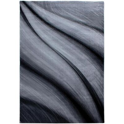 Miami - Abstrakt Bølge - Schwarz - 140x200 Teppich Miami - Abstrakt Bølge - Schwarz - 140x200 Teppich