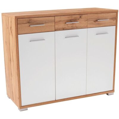 Möbelix , Weiß, Eichefarben , Holz , 2 Fächer , 3 Schublade(n) Schubladen , 144x105x44 cm , stehend , Kleinmöbel, Kommoden, Kommoden Möbelix , Weiß, Eichefarben , Holz , 2 Fächer , 3 Schublade(n) Schubladen , 144x105x44 cm , stehend , Kleinmöbel, Kommoden, Kommoden