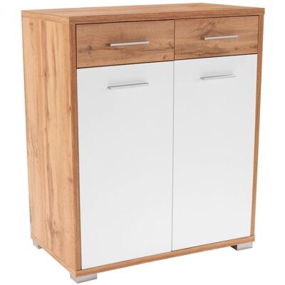 Möbelix , Weiß, Dunkelbraun , Holz , 1 Fächer , 2 Schublade(n) Schubladen , 98x105x44 cm , stehend , Kleinmöbel, Kommoden, Kommoden Möbelix , Weiß, Dunkelbraun , Holz , 1 Fächer , 2 Schublade(n) Schubladen , 98x105x44 cm , stehend , Kleinmöbel, Kommoden, Kommoden