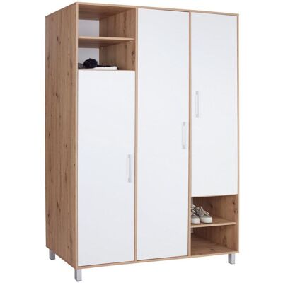 Ondega , Weiß, Eiche Artisan , Holzwerkstoff , 5 Fächer , 147x205x55 cm , Beimöbel erhältlich , Ondega , Weiß, Eiche Artisan , Holzwerkstoff , 5 Fächer , 147x205x55 cm , Beimöbel erhältlich ,